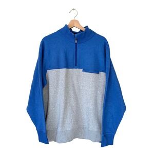 NWT Tasc Performance Mens Legendary Fleece 1/4 Zip Pullover Blue Gray L